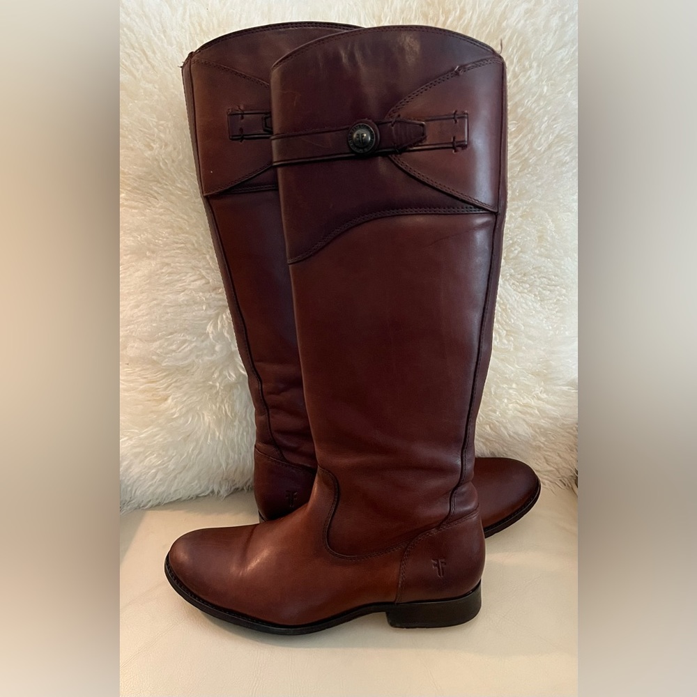 Frye Molly Tall Riding Boot Brown Size 8